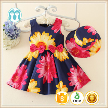 Un printemps pièces filles robe Enfants Filles Vêtements Casual Bébé Fille floral Fringed minuscule Robe